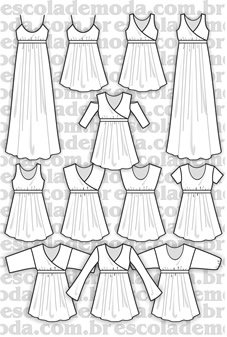 Moldes de batas e vestido império